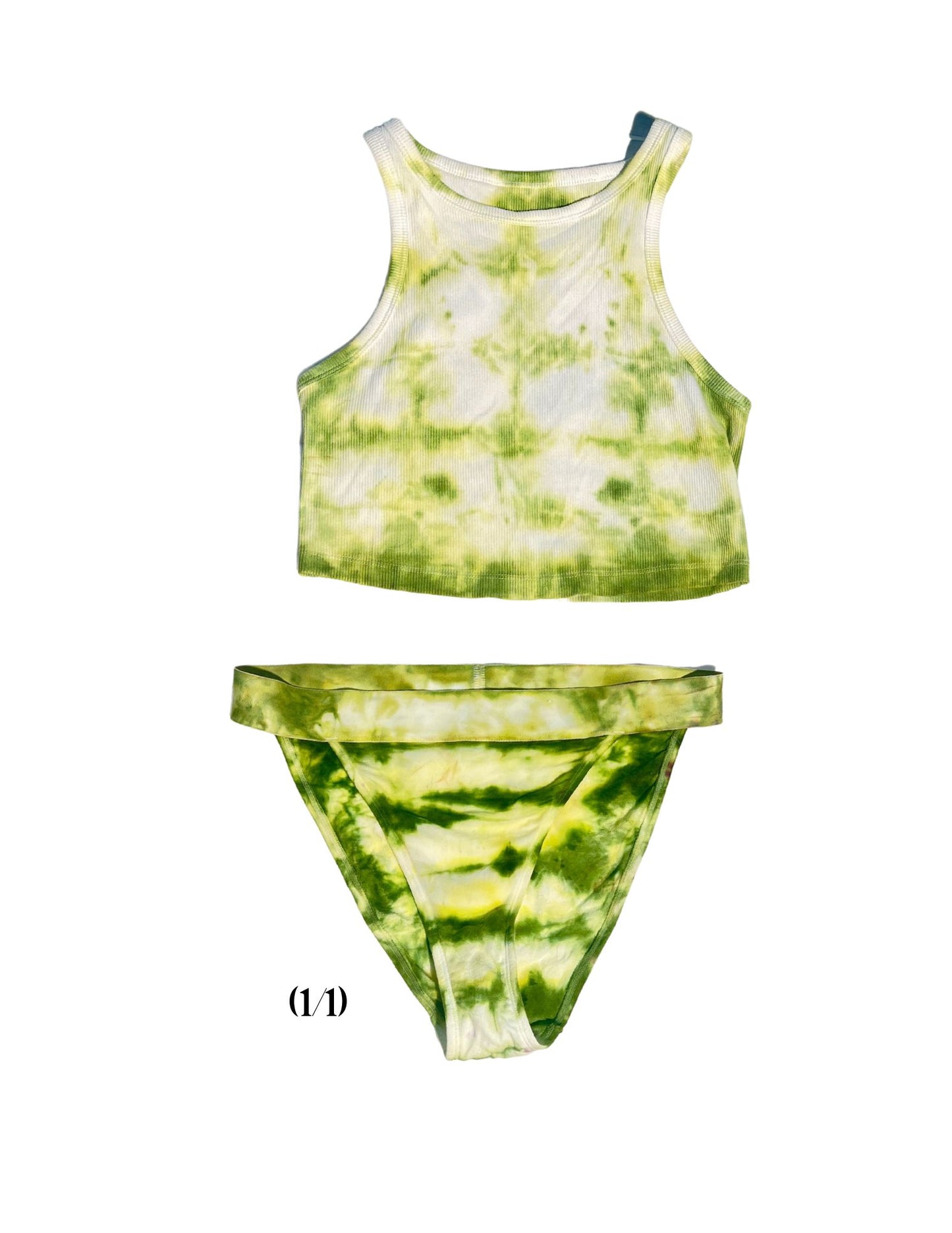Green Tie-dye Underwear Set